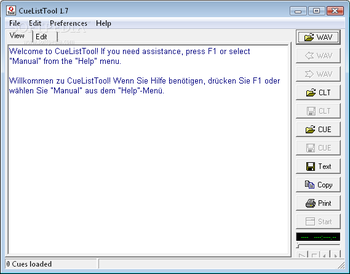 CueListTool screenshot