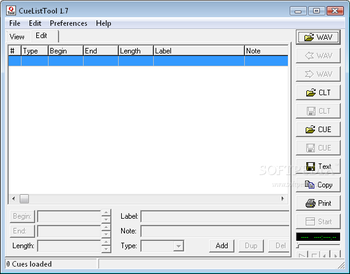 CueListTool screenshot 2