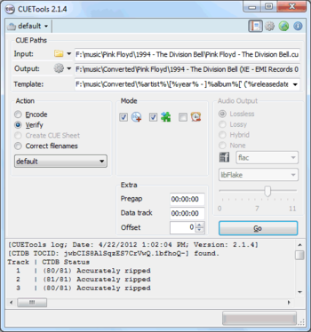 CUETools screenshot