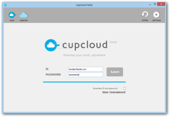 Cupcloud screenshot