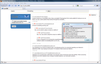 CureCRM Sales Email Syncer screenshot