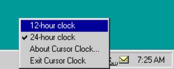 Cursor Clock screenshot