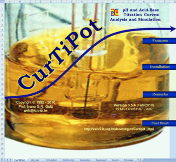 CurTiPot pH and Acid-Base Titration Curves screenshot