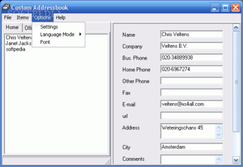 Custom Addressbook Lite screenshot 3