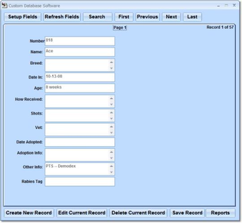 Custom Database Software screenshot