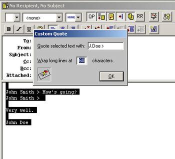 Custom Quote for Eudora screenshot