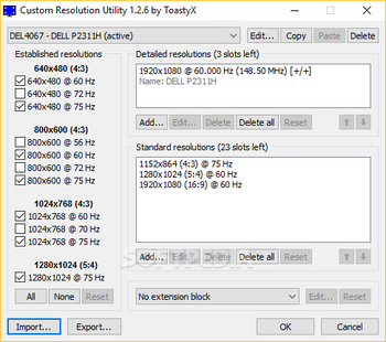 Custom Resolution Utility screenshot