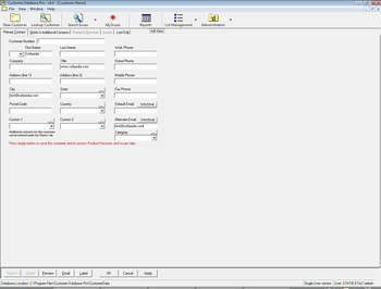 Customer Database Pro screenshot