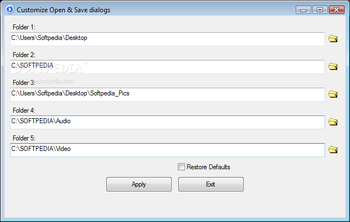 Customize Open & Save Dialogs screenshot