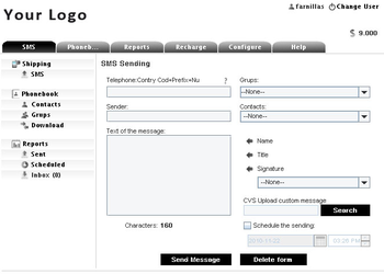 Customized SMS Desktop screenshot