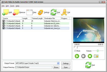 Cute Video to Audio Converter screenshot