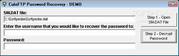 CuteFTP Password Recovery screenshot