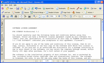 CutePDF Writer screenshot