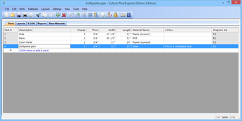 CutList Plus Express (formerly CutList Plus) screenshot