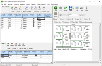 Cutting Optimization Pro screenshot