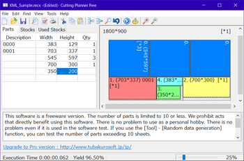 Cutting Planner Free: 2D Cut Optimizer screenshot