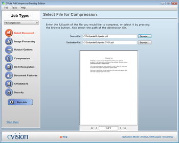 CVista PDF Compressor screenshot