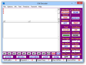 CW Decoder screenshot