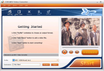 CXBSoft MKV Video Converter screenshot 2