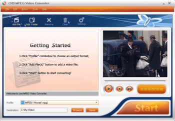 CXBSoft MPEG Video Converter screenshot