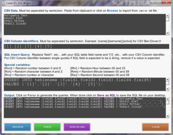 Cyber-Dâ€™s SQL Wizard screenshot