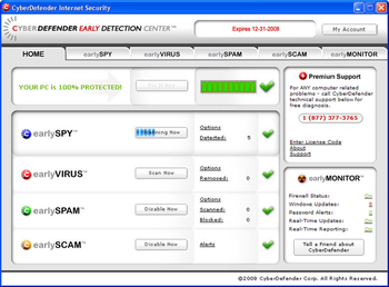 CyberDefender AntiSpyware screenshot
