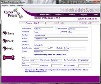 Cyberfetch Website Submitter screenshot 2