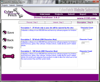 Cyberfetch Website Submitter screenshot 4