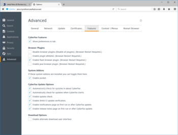 Cyberfox screenshot 20