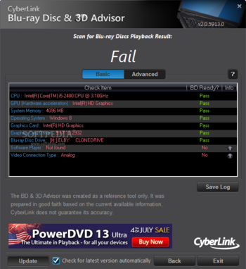 CyberLink Blu-ray Disc & 3D Advisor screenshot 2