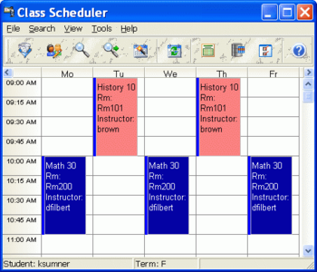 CyberMatrix Class Scheduler screenshot