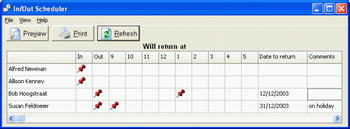 CyberMatrix In Out Scheduler screenshot 2