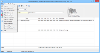 CyberMatrix Timesheets Standard screenshot 2