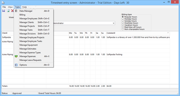 CyberMatrix Timesheets Standard screenshot 4