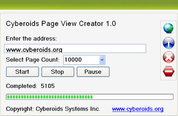 Cyberoids Page View Creator screenshot