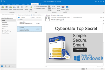 CyberSafe Mail screenshot