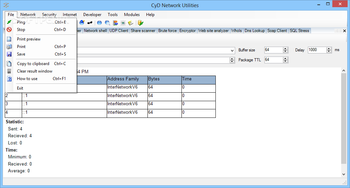 CyD Network Utilities screenshot 2