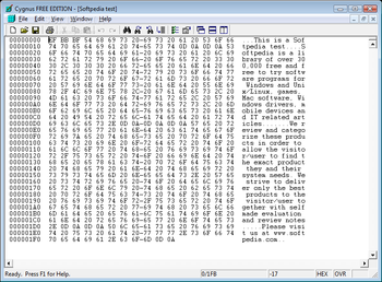 Cygnus Hex Editor Free Edition screenshot