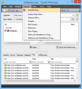 Cyotek WebCopy screenshot 4