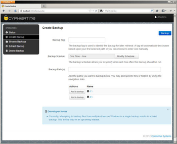 Cyphertite  screenshot