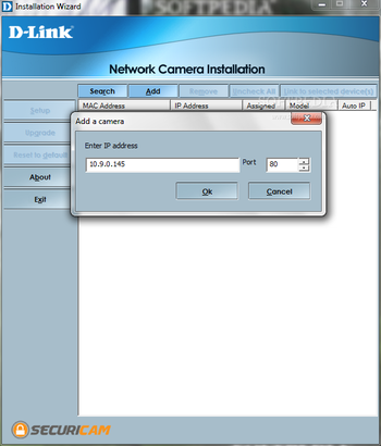 D-Link DCS-5300 Camera Installation Wizard screenshot