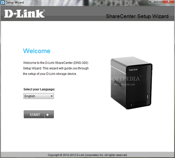 D-Link ShareCenter DNS-320 Setup Wizard screenshot