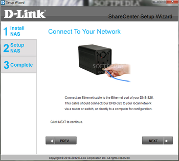D-Link ShareCenter DNS-325 Setup Wizard screenshot 3