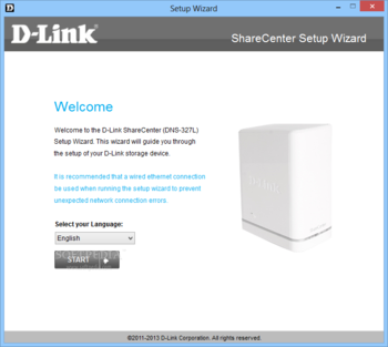 D-Link ShareCenter DNS-327L Setup Wizard screenshot