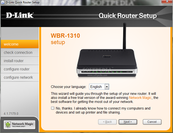 D-Link WBR-1310 Revision B Quick Router Setup screenshot