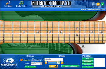 D'Accord Guitar Chord Dictionary screenshot