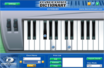 D'Accord Keyboard Chord Dictionary screenshot