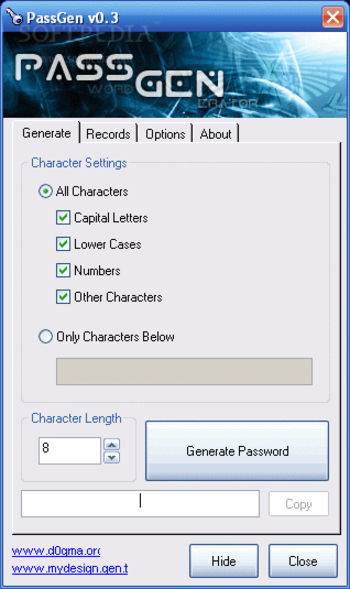D0gma PassGen screenshot