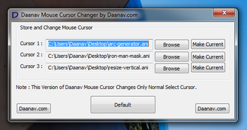 Daanav Mouse Cursor Changer screenshot