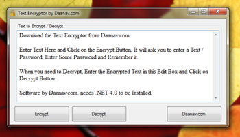 Daanav Text Encryptor screenshot 2